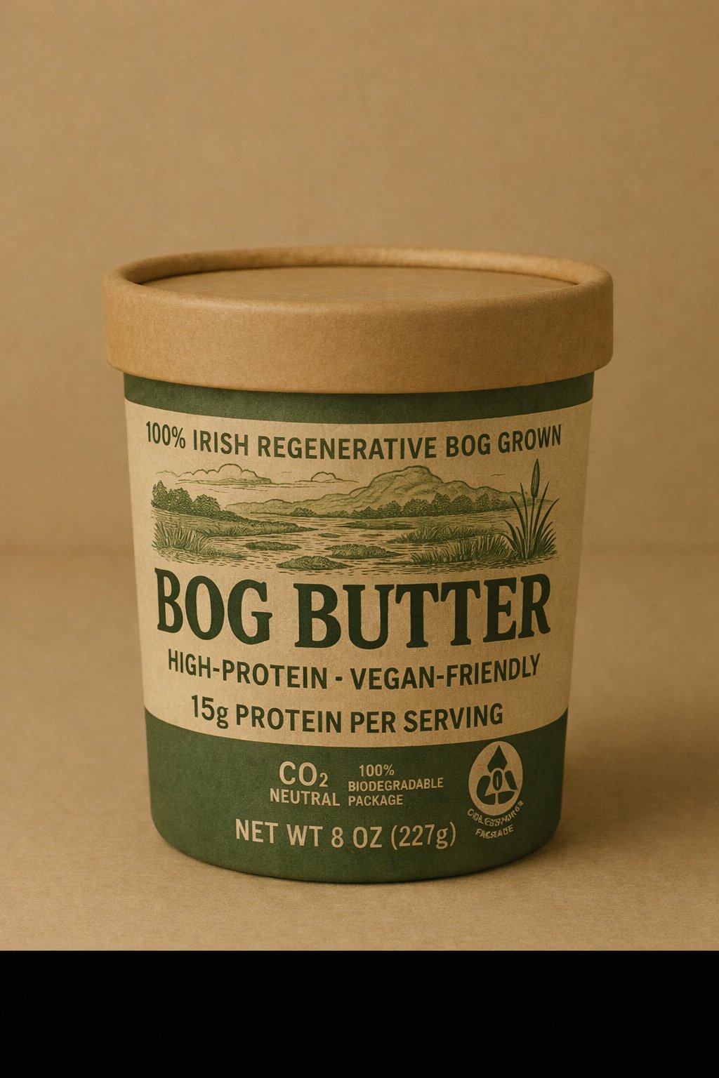 Bog Butter tub — high-protein sweet bite from duckweed protein extract