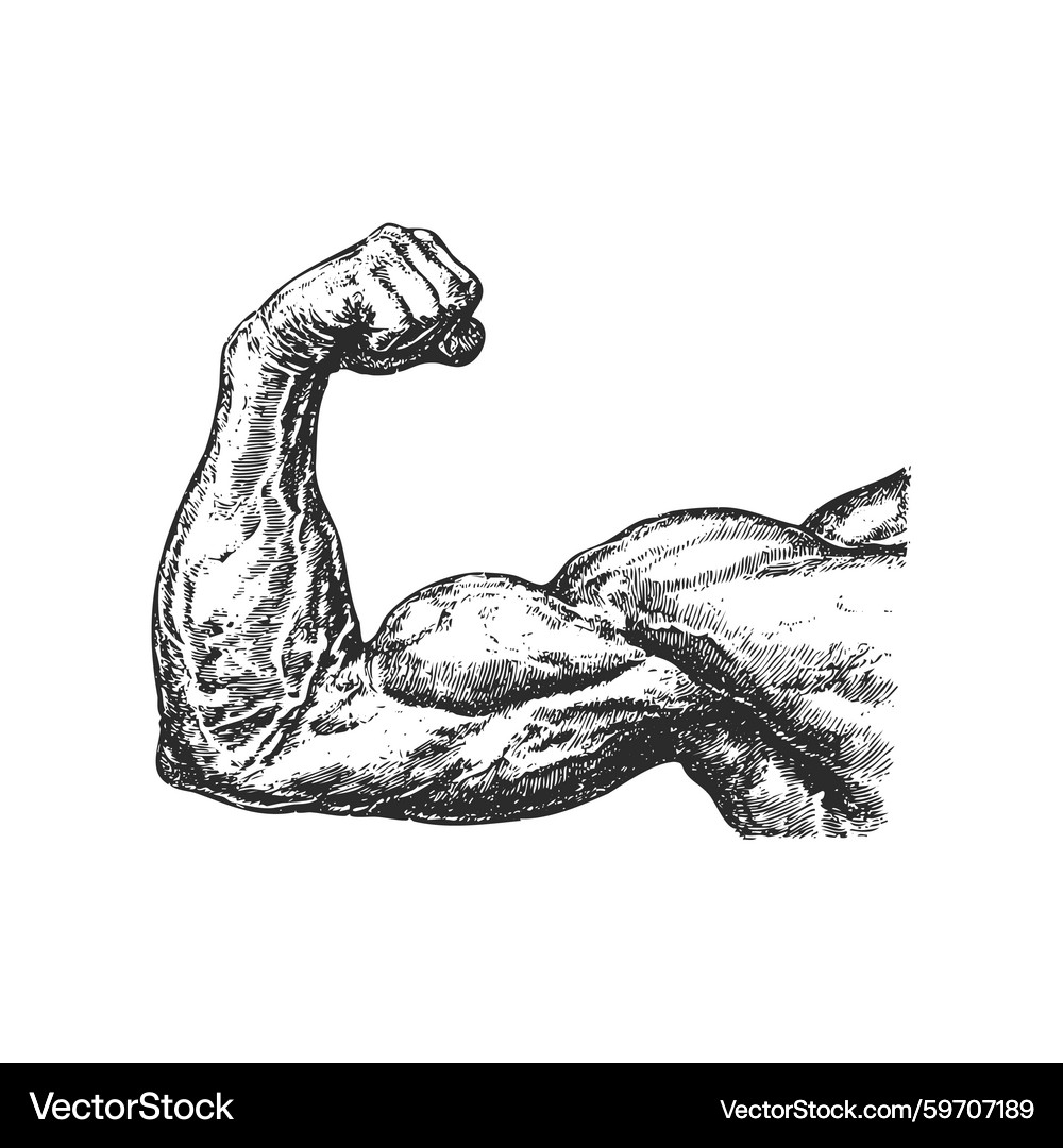 Flexing arm illustration
